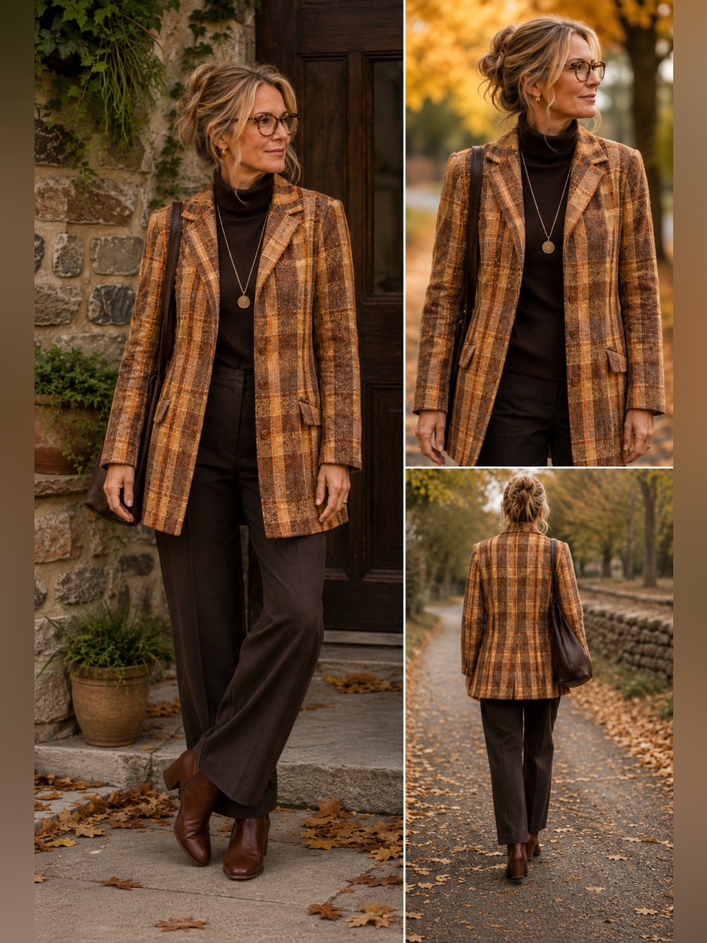 Vintage 90s Debbie Shuchat 100% Wool Plaid Longline Blazer Made in Canada 12